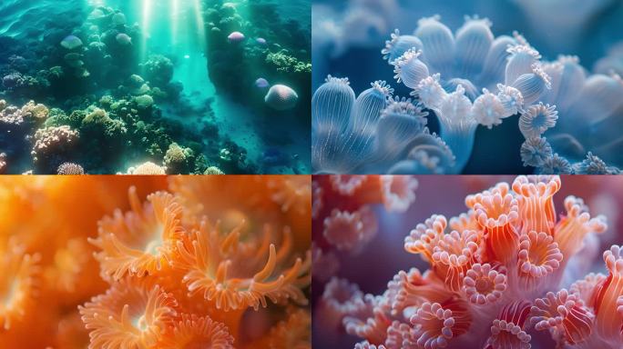 深海中美丽的珊瑚