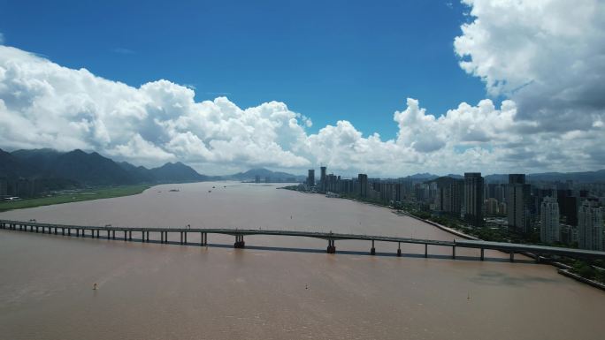 浙江温州大桥航拍