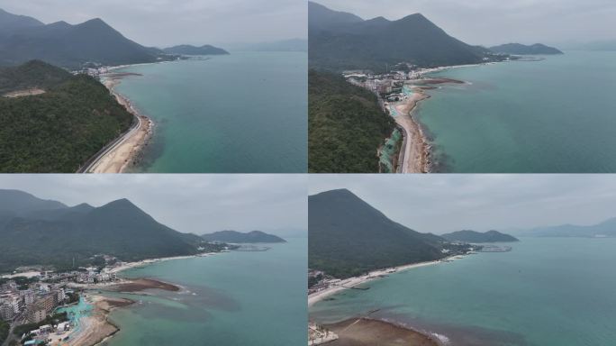 深圳航拍 杨梅坑 海岸线  4K 深圳