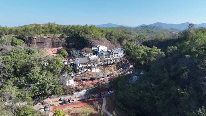 航拍于都罗田岩景区24年初一