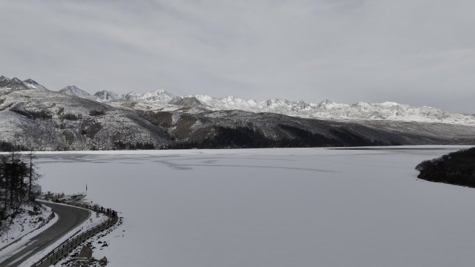 4k木格措风景区航拍