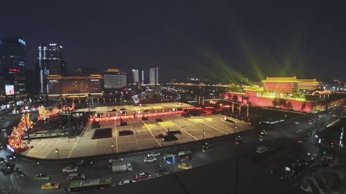 西安南门新年灯展夜景