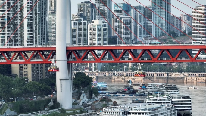 重庆东水门长江大桥过江索道