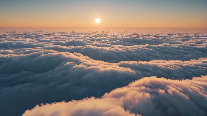 天空云海航拍延时阳光风起云涌动态云10