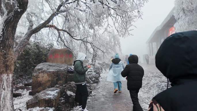 南京雪景，紫金山雾凇。