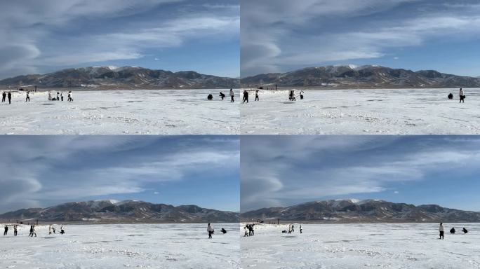 冬季的新疆赛里木湖