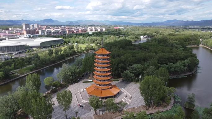 城市风景旅拍街景公园创城高楼宣传片