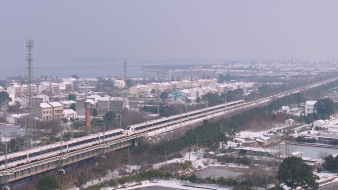 高铁行驶 荆州高铁 冬季高铁行驶