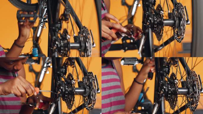 专业检测自行车曲柄臂和链环，近距离检测