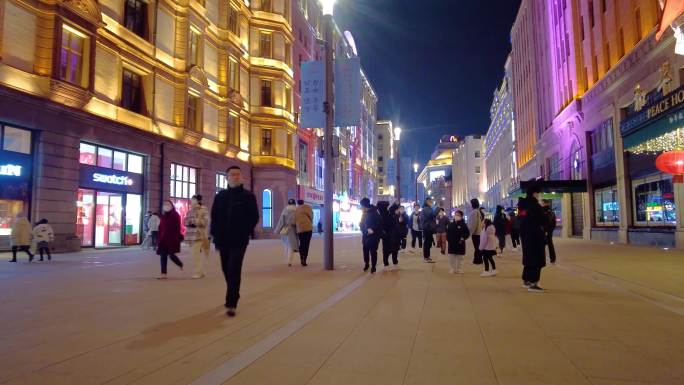 上海市外滩夜晚街景夜景视频素材