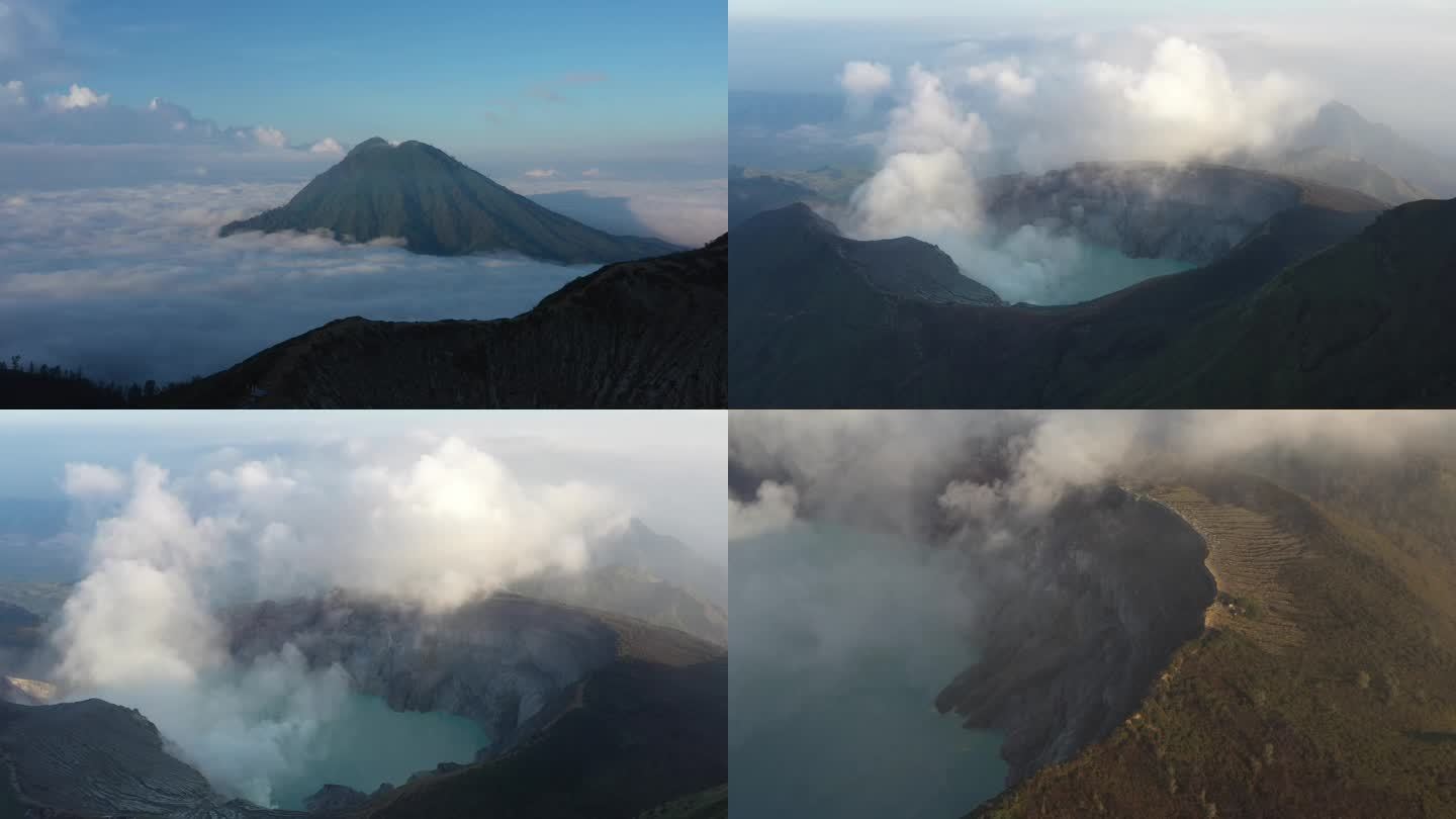 印尼Ijen火山航拍
