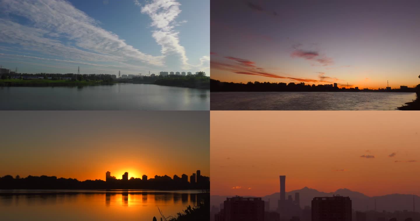 日出黎明清晨北京通州大运河文化旅游景区