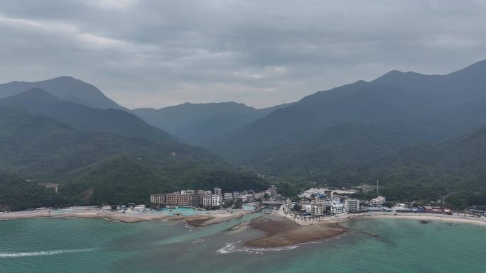 深圳航拍 杨梅坑 海岸线 4K 深圳