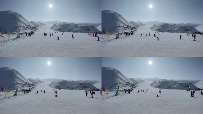 冬季的新疆滑雪场