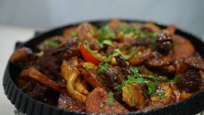 炕锅羊肉 羊肉 青海美食 特写 青海小吃