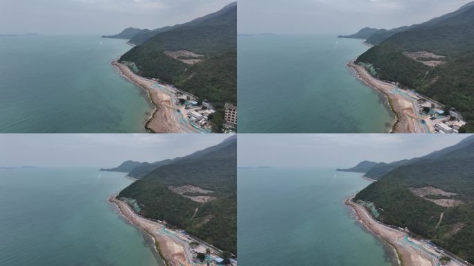 深圳航拍 杨梅坑 海岸线 4K 深圳