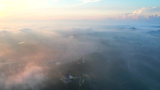 惠州惠城高榜山云雾漂亮大景