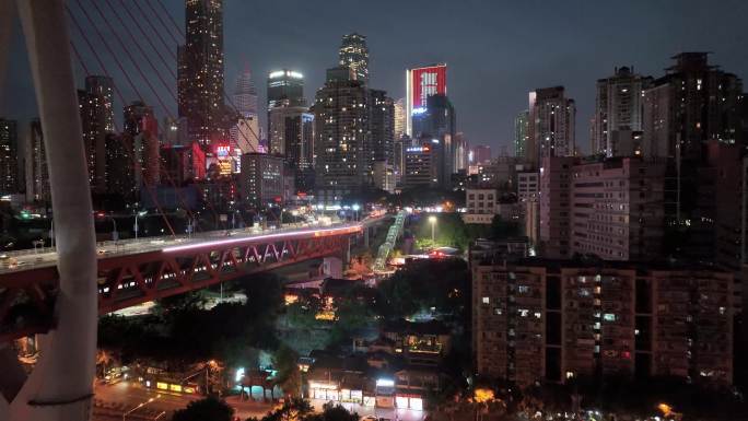 重庆东水门长江大桥夜景