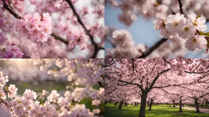 樱花公园 春日里的粉色浪漫