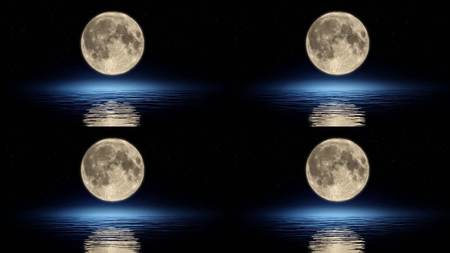 海上月亮倒影4K高清循环