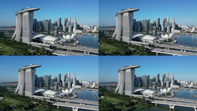 新加坡建筑群航拍