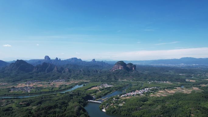 祖国大好河山广东丹霞山5A景区航拍