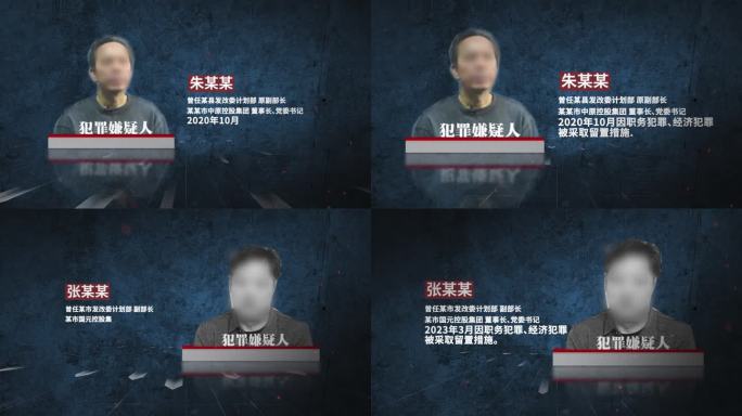 纪检反腐 嫌疑人犯罪分子介绍AE模板