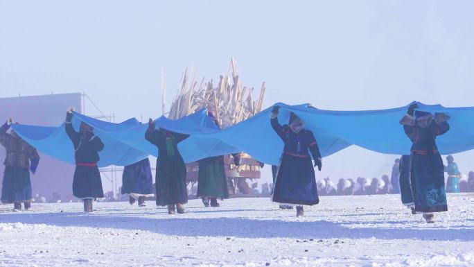 巨型哈达献礼 冬季那达慕大会