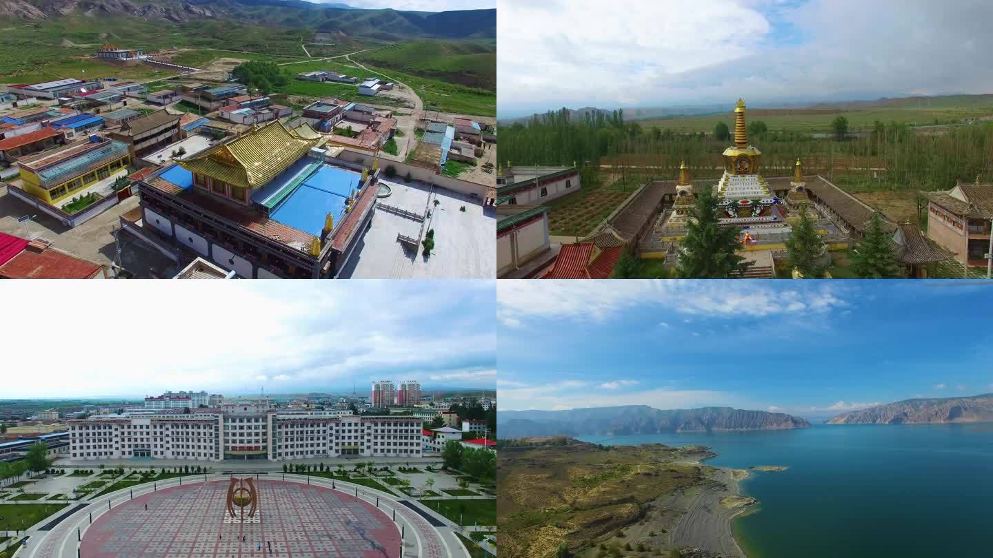 青海省海南藏族自治州共和县航拍素材