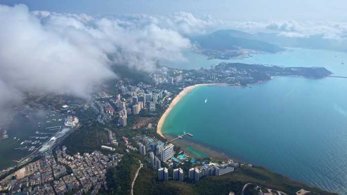 三亚大东海旅游区俯瞰大全景