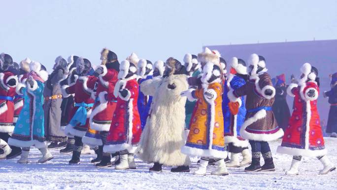 蒙古舞表演  冬季那达慕大会