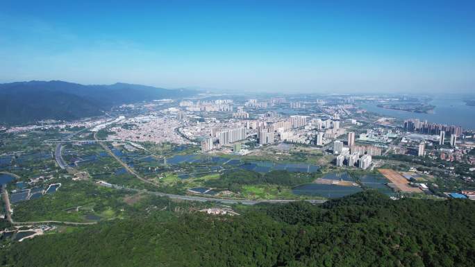 城市航拍广东肇庆鼎湖区