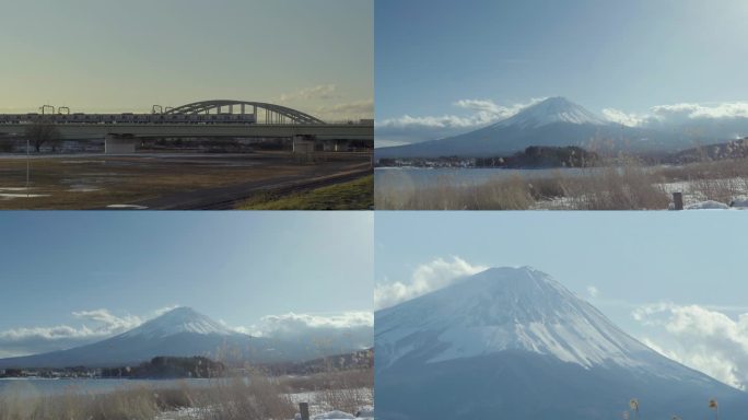 富士山与轻轨