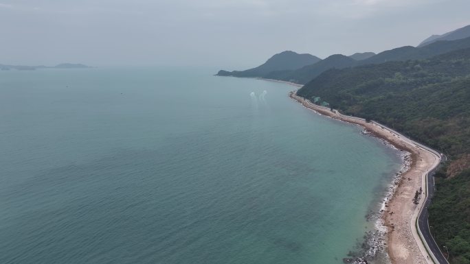 深圳航拍 杨梅坑 海岸线  4K 深圳