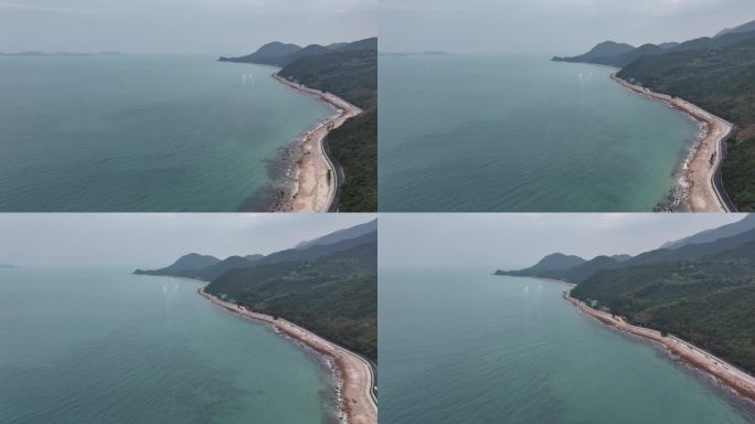 深圳航拍 杨梅坑 海岸线  4K 深圳