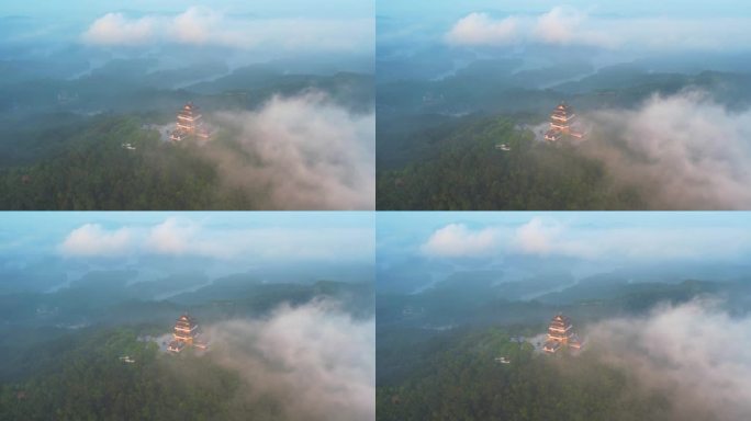 惠州惠城高榜山云雾大远景