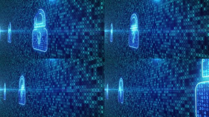 人工智能网络安全概念和密码锁