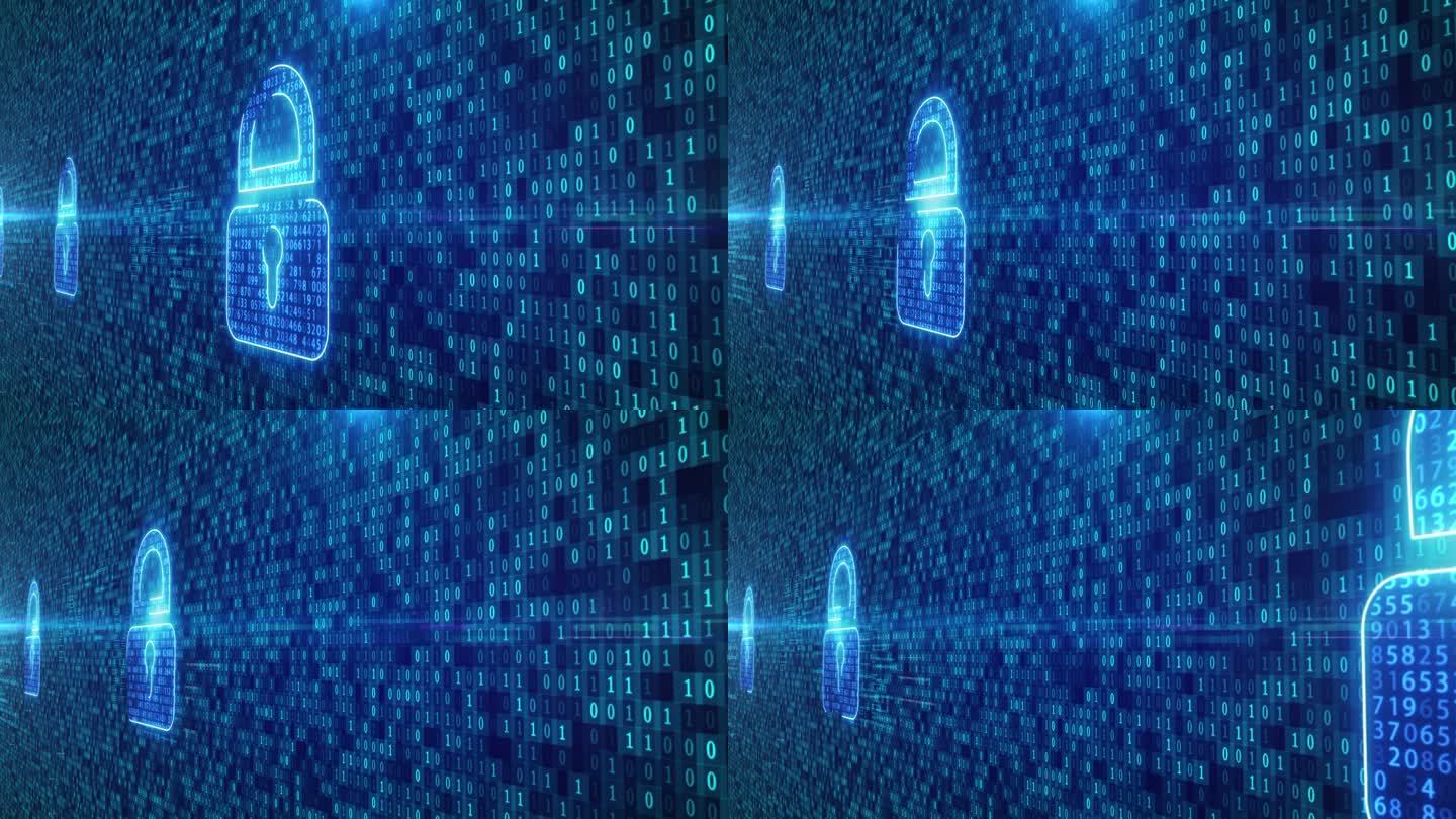 人工智能网络安全概念和密码锁