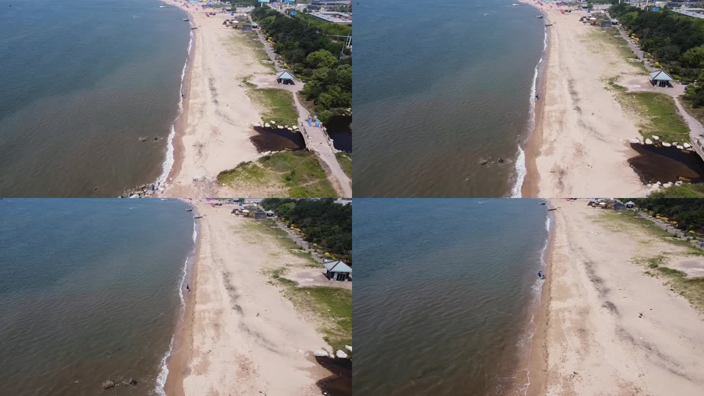 旅拍城市烟花大海海边海滩自由明快