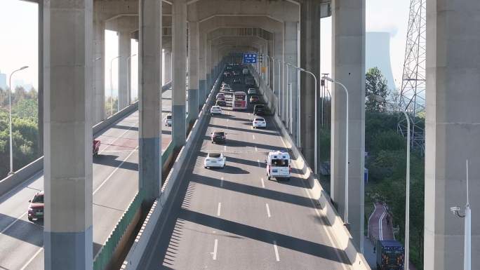 4K-Log-上海跨越黄埔江的闵浦大桥