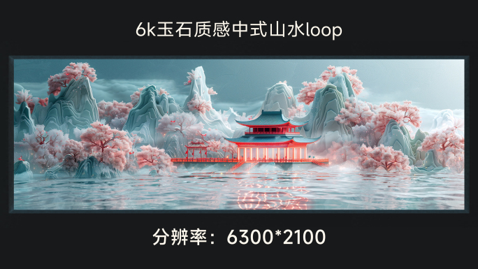 6k玉石质感中式山水loop