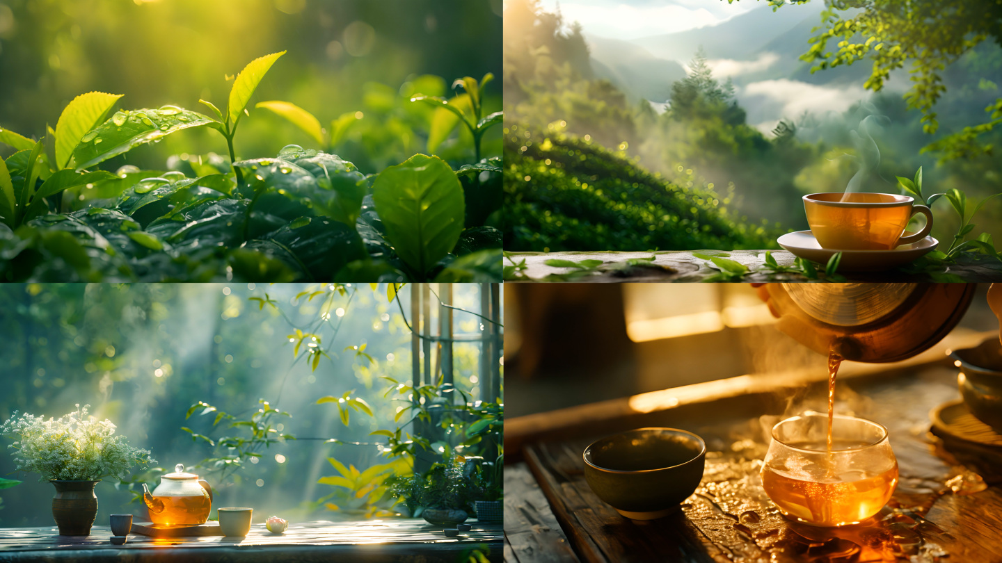 茶叶茶园茶山 中国茶意境展示 唯美意境