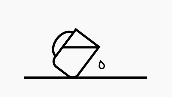 桶图标符号和滴水动画