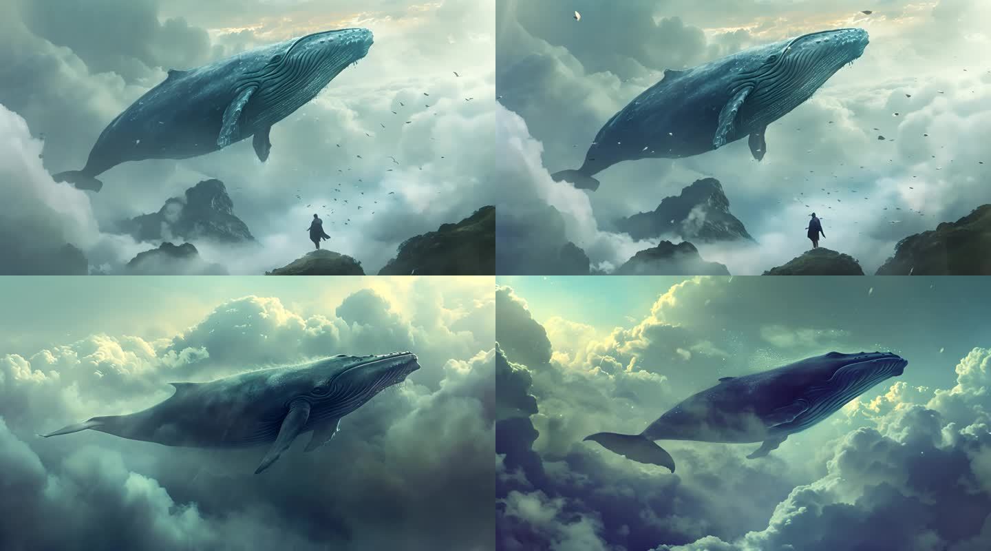 飞在空中的鲸鱼