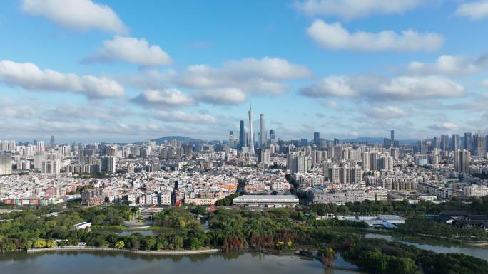 4K高清航拍广州城市风光