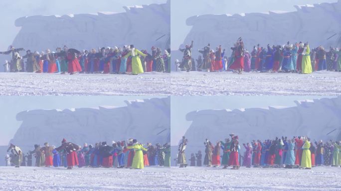 蒙古舞表演  冬季那达慕大会