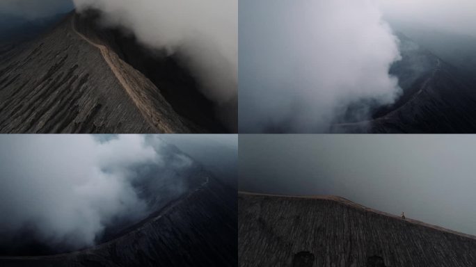 布罗莫火山和舞者