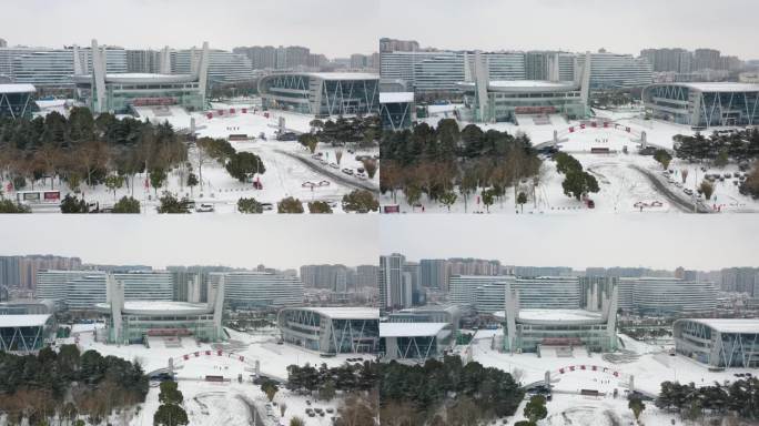 [航拍]南阳白河雪景