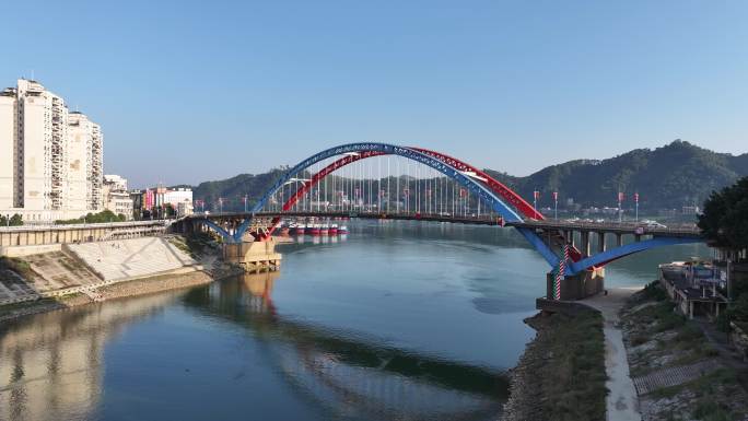 【4K超清航拍】广西梧州鸳江大桥航拍