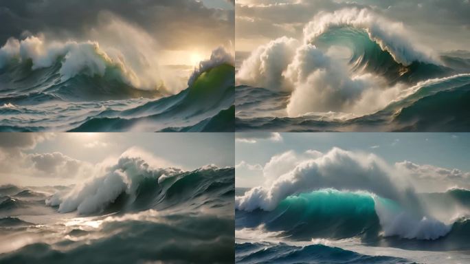 【4K】大海海浪 乘风破浪